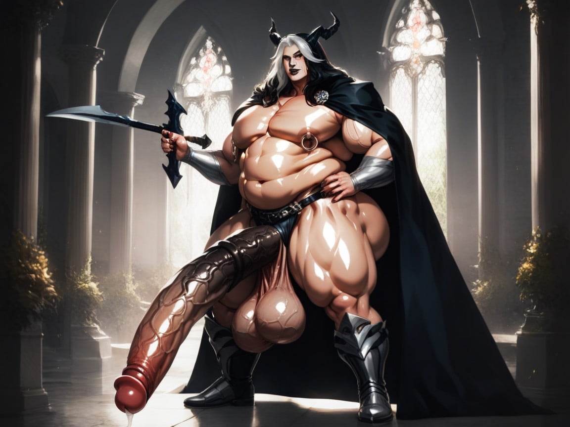 Black Boots, Long Length, Bulky Pecs AI Gay Porn