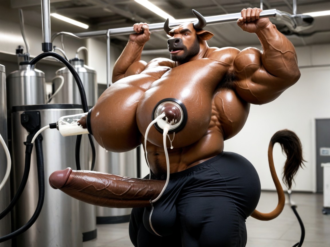 Pinching Nipples, Athletic Male, Erect Penis AI Gay Porn