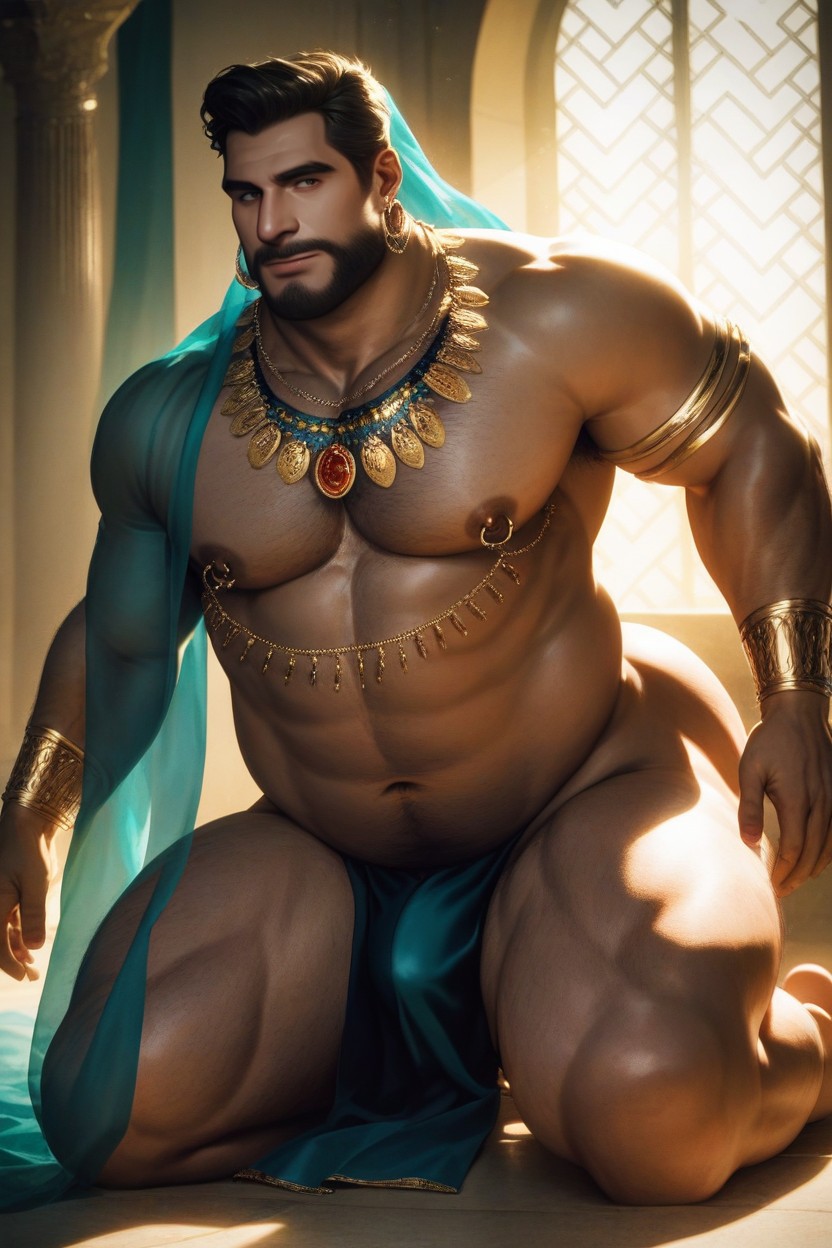 Such As Intricate Arm Cuffs, Man, Blowjob AI Gay Porn