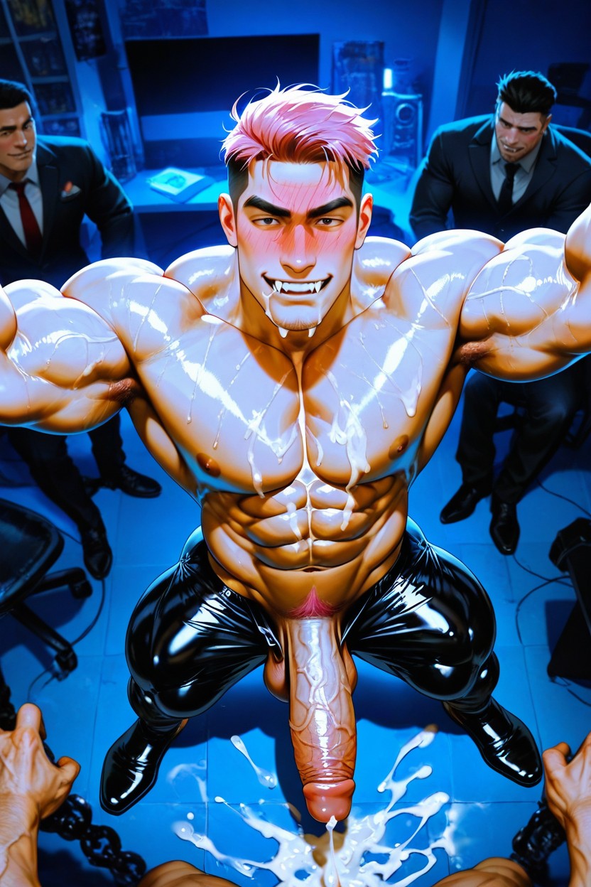 Open Clothes, 3 People, Exposed Chest AI Gay Porn