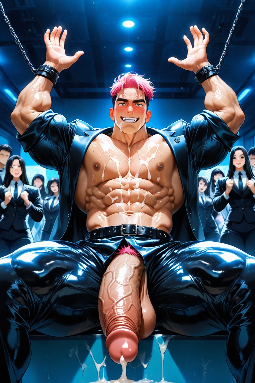Film Set, Ripped Abs, Erect Dick AI Gay Porn