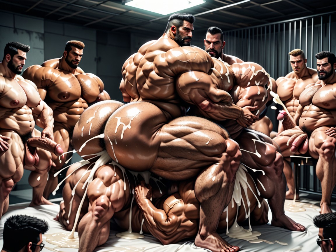 Thick, Huge Hyper Nipples, Hairy Thick Hyper Muscled Body AI Gay Porn