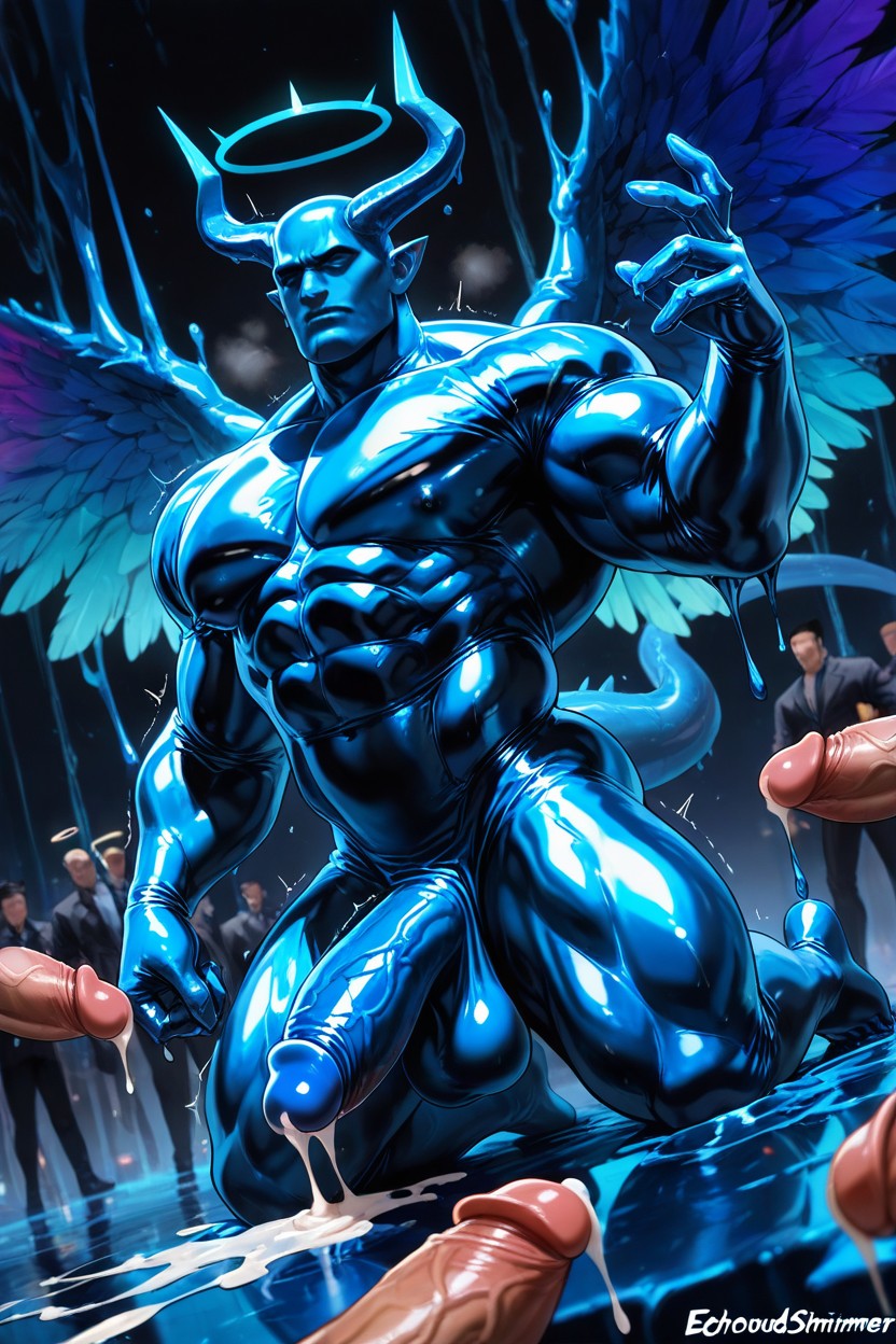 Erected Cock, Thick Gelatinous Thighs, Melting Abs AI Gay Porn