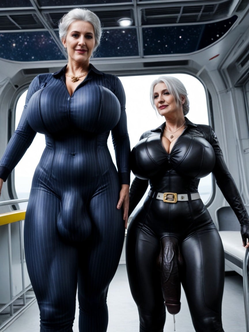 Leather Costume, Space Platform, Secret Agent Shemale AI Porn