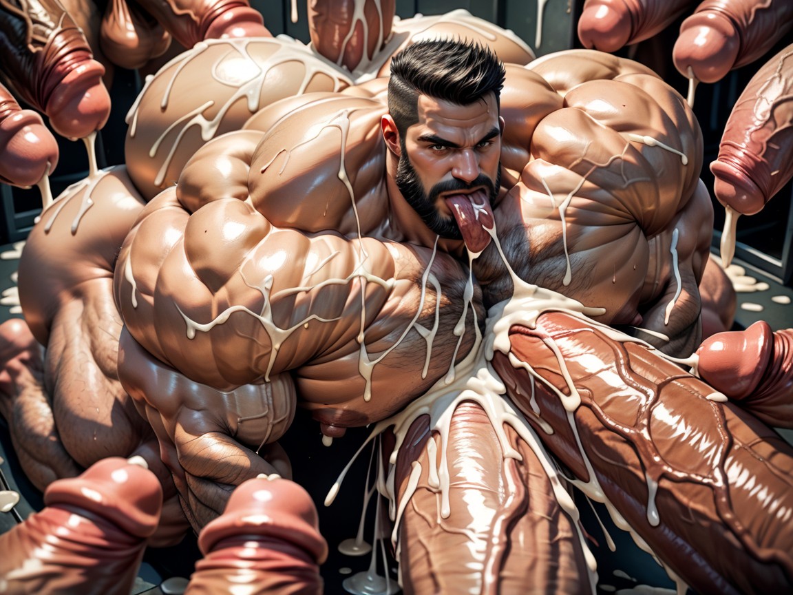 Sweaty, Hands On Hips, Hyper Boobs AI Gay Porn