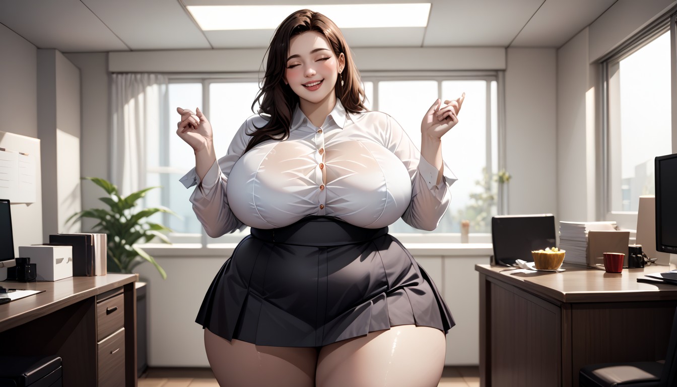 Expansión De Senos, Feliz, Muslos Gruesos Porno BBW IA