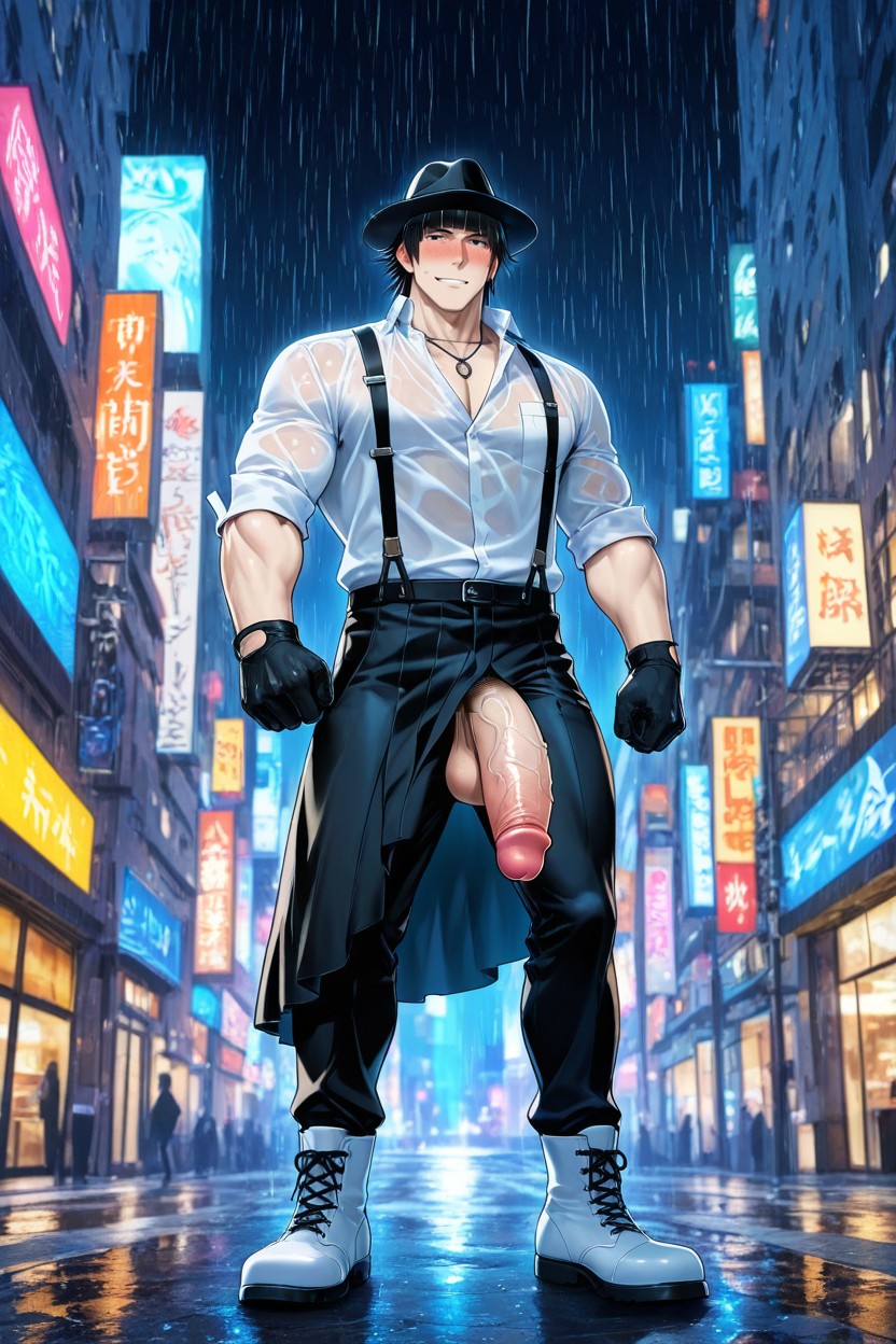 Flaccid, Black Eyes, No Pants AI Gay Porn