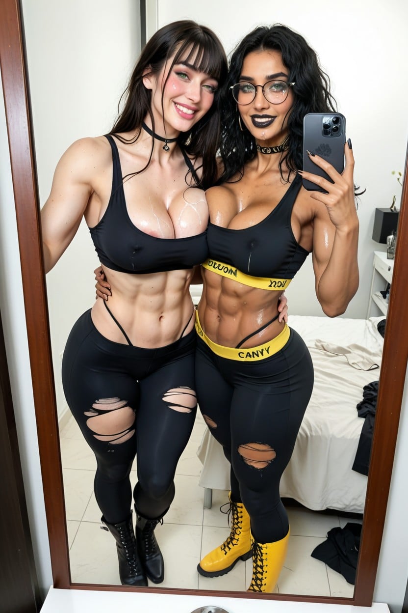 Yellow Clothes, Hdr, Top Down AI Porn