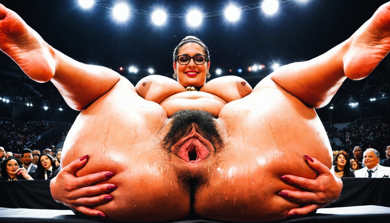 Gaping Pink Asshole, Spread Pussy, Crab Crotch BBW AI Porn