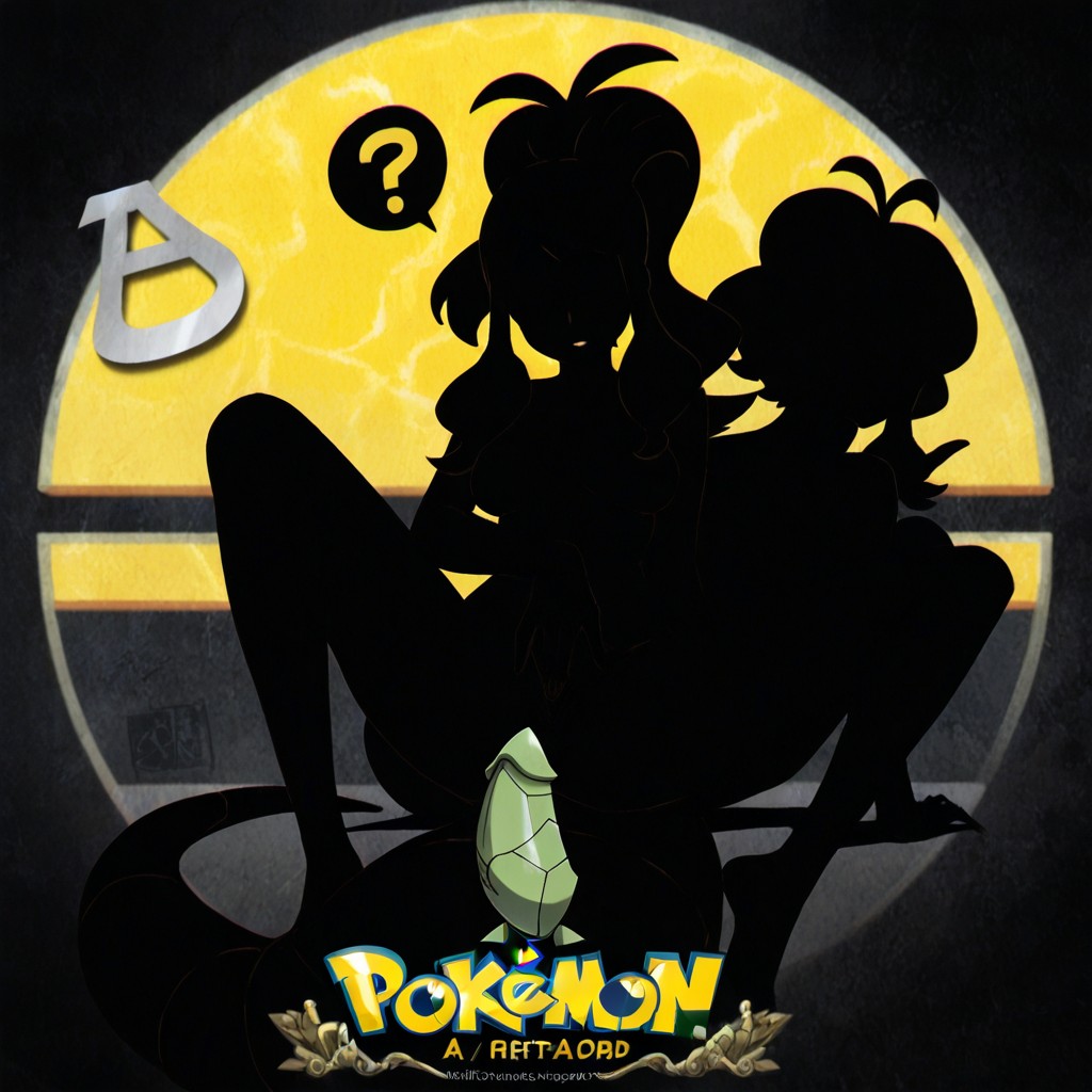 Yellow "pokémon" Logo, Metapod Enters Hilda's Pussy, Silhouette Porno IA