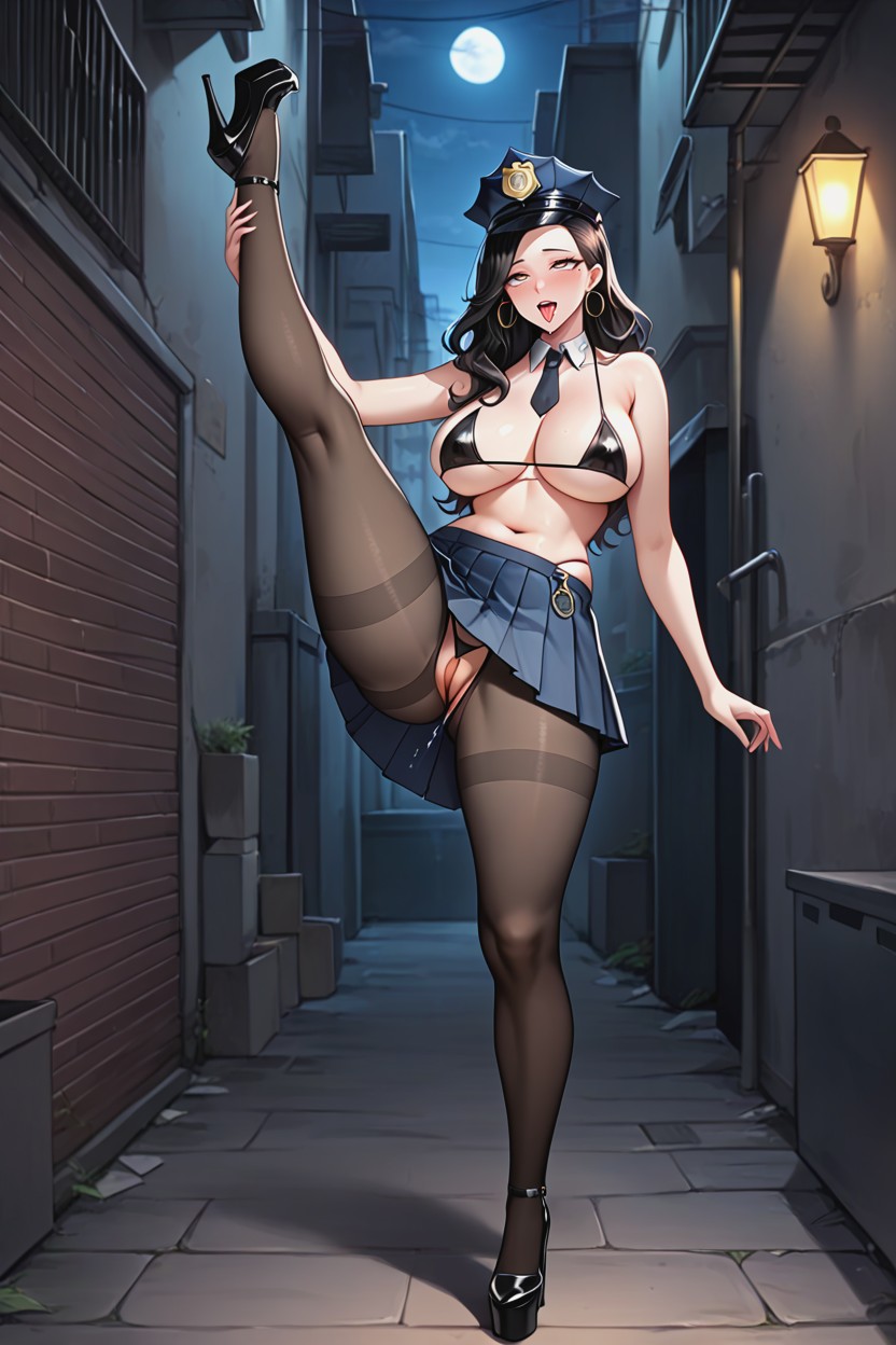 Massive, Mature Woman, Navel Expose Hentai AI Porn