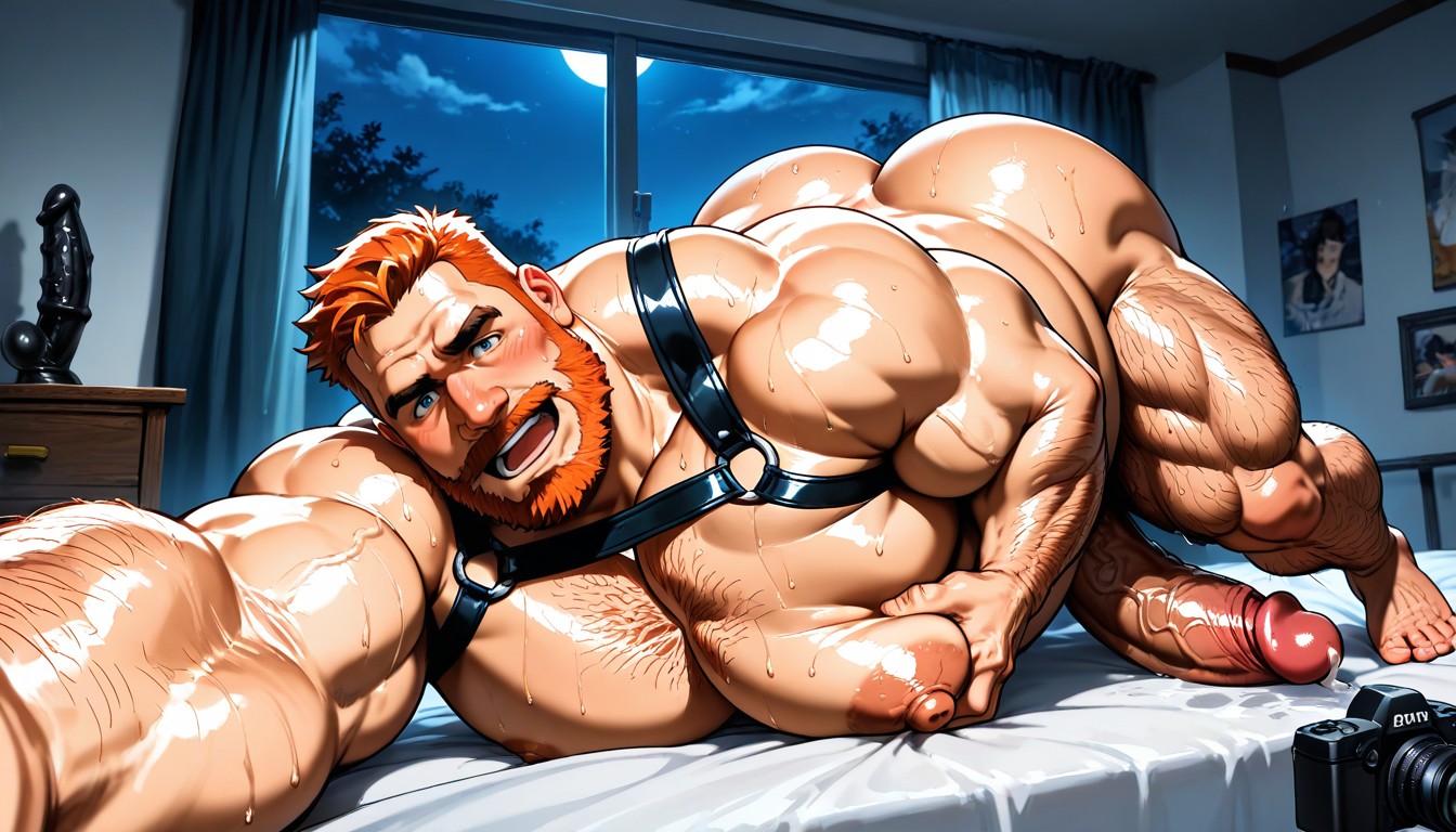 Bara, Large Nipples, Giant Cock AI Gay Porn