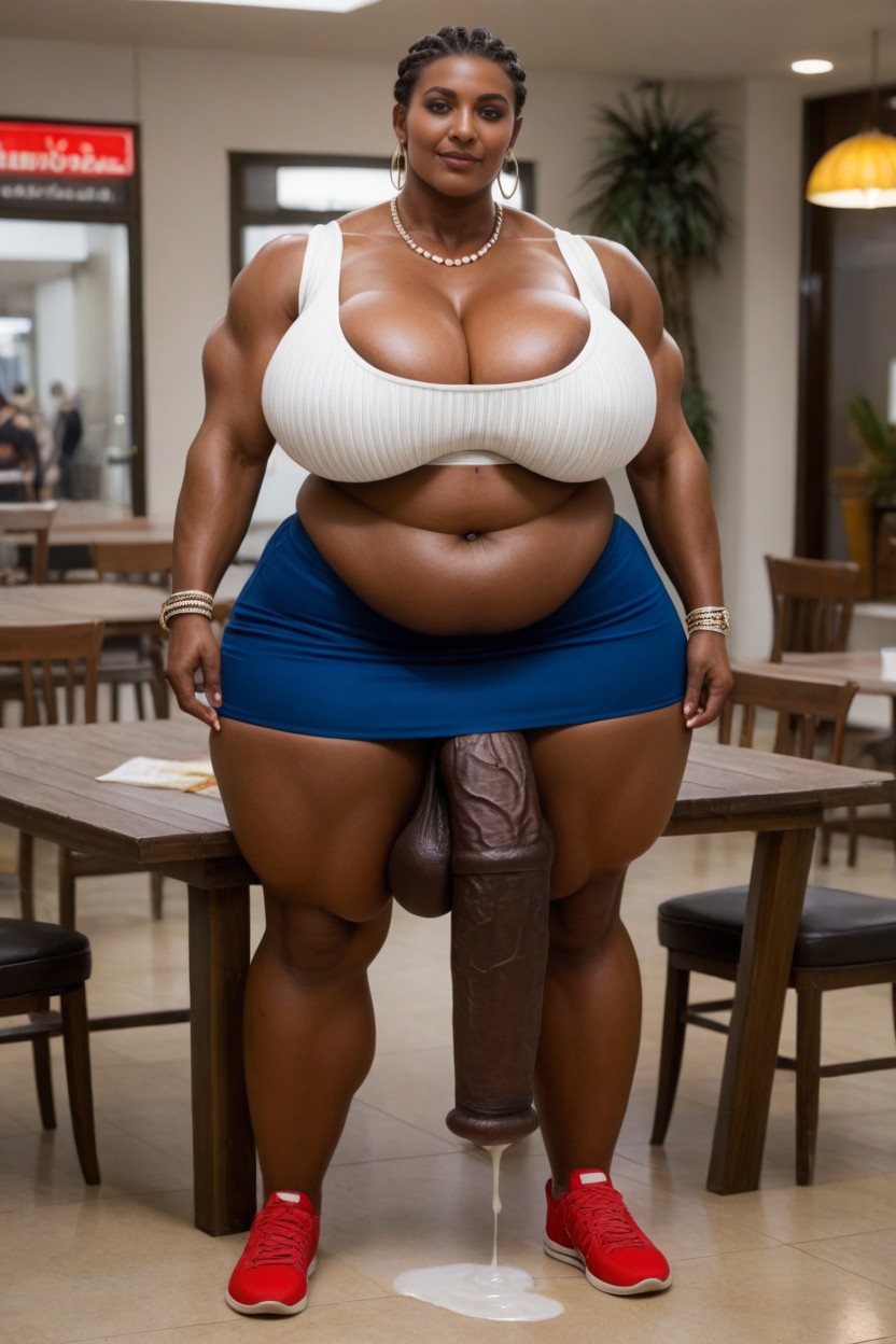Alone, Ssbbw, Extremely Dark Skin Shemale AI Porn
