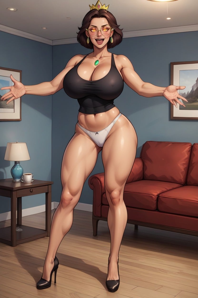 Standing Front Straight With Legs Spread Wide Apart, "camila Noceda From The Owl House, Ultra Realistic MILF AI Porn