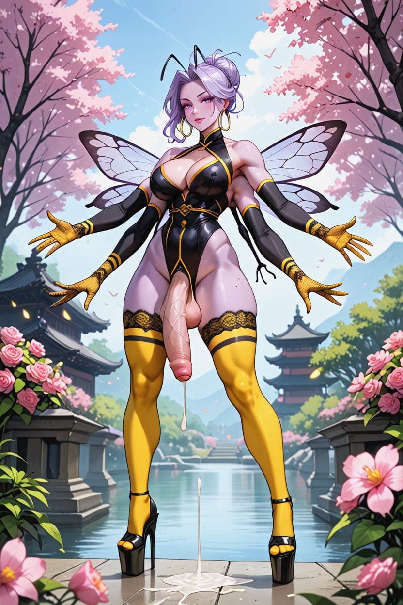 Bee Abdomen Stinger, Model, Bee Abdomen At Waist Shemale AI Porn