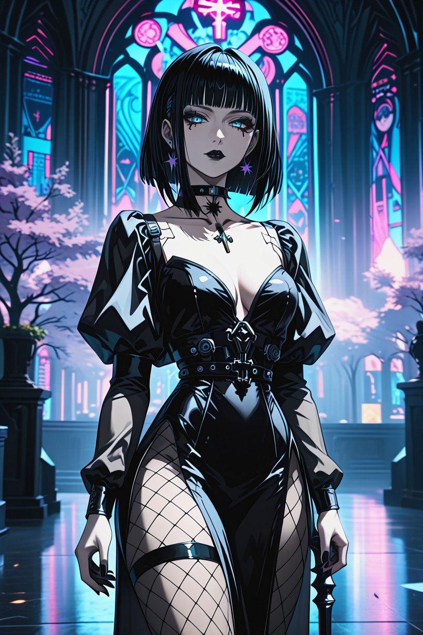 Highres, Black Lipstick, Very Awa Hentai AI Porn