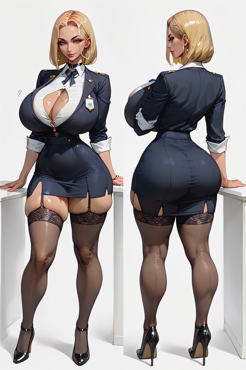 Thick Thighs, Slimthick, Saggy Natural Boobs AI Porn