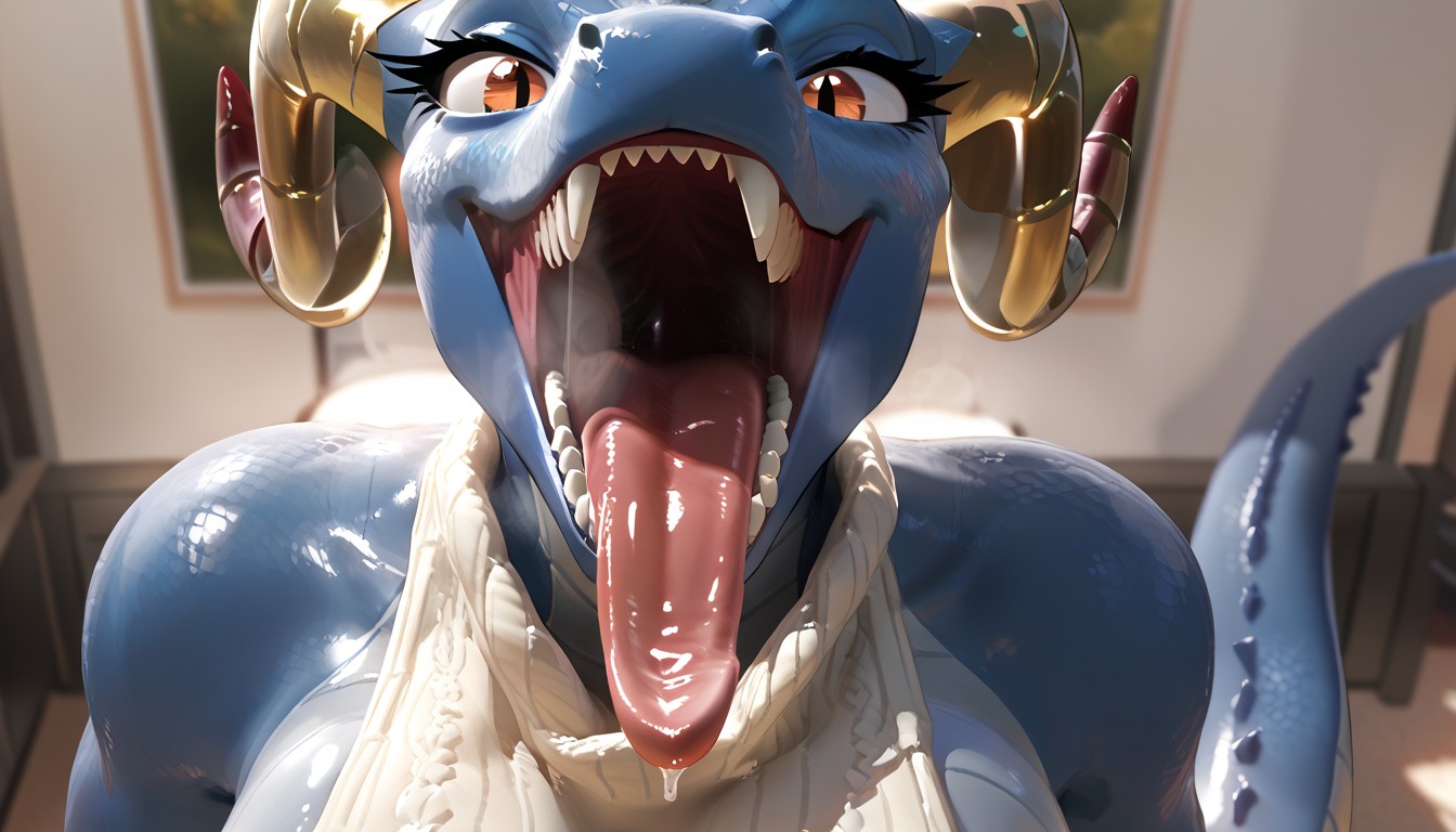 處女毛衣, Long Horns, High Detailed Eyes AI兽人黄片