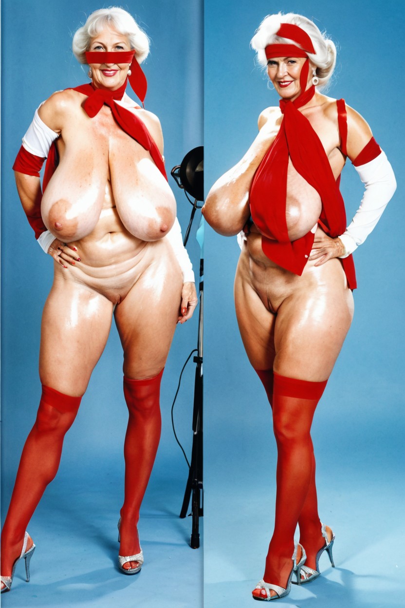 Thick Thighs, Granny, Confident Pose AI Porn