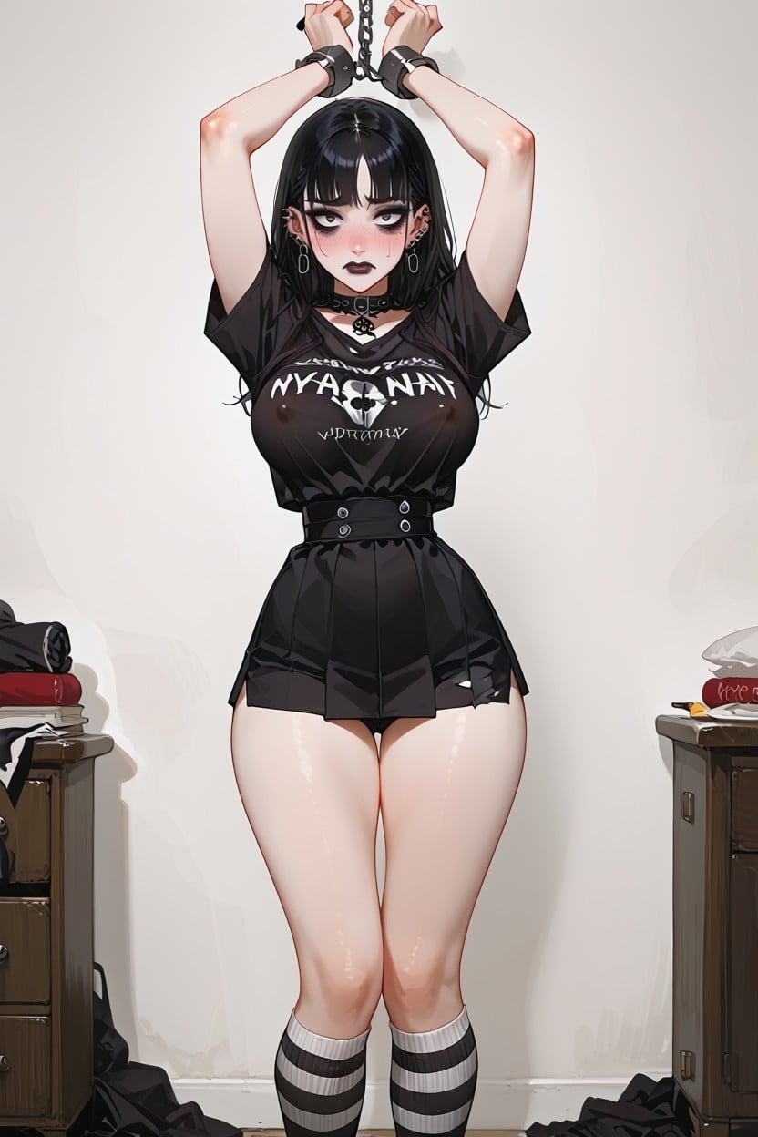 Scrawny Hips, Leg Binder, No Bra Hentai AI Porn