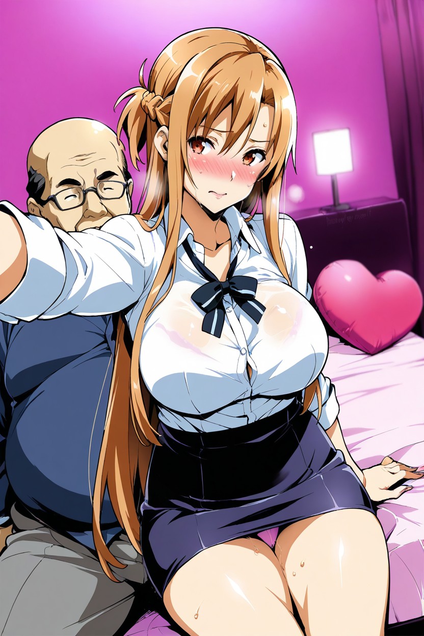 18+, Embarrassed , Sitting Down Hentai AI Porn