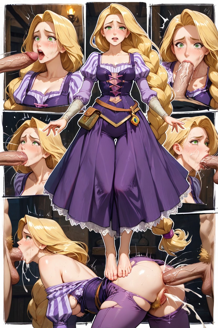 18+, Medieval Village Wood Stone Setting, Gigantic Hentai AI Porn