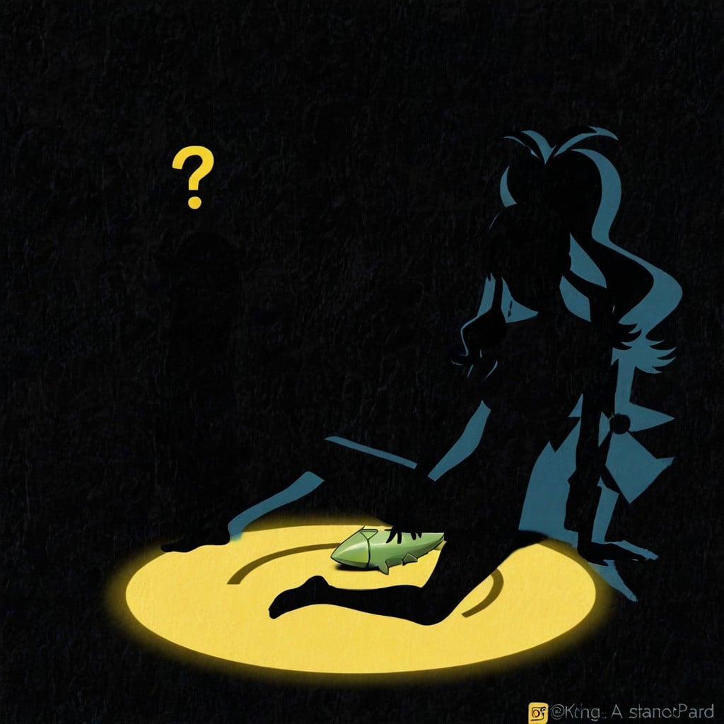 Yellow Question Mark, With Soft Colors, Silhouette AI Porn