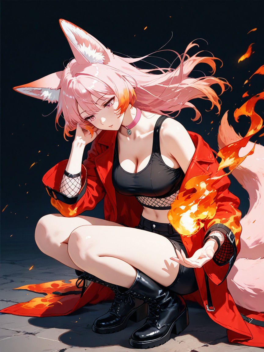 Bust Shot, One Shoulder Exposed, Black Boots Hentai AI Porn