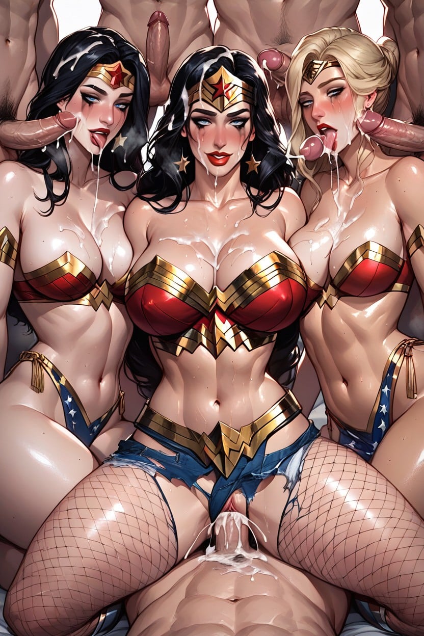 Multiple Women, Strippers, Lipstick Marks Hentai AI Porn