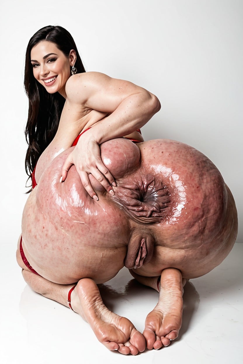 Normal Size Feet, Anus Completely Open, Hyper Filthy Asshole AI Porn
