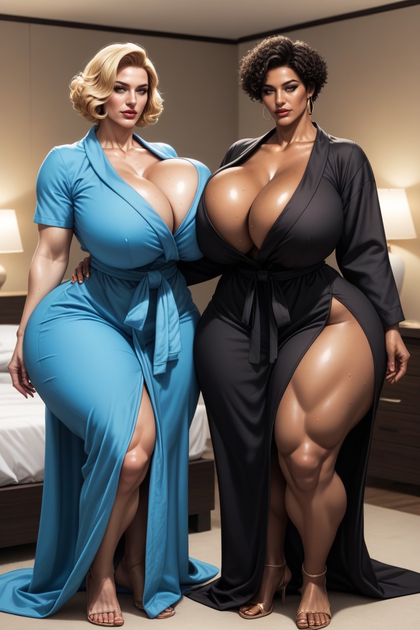 Massive Ass, White Man, Extremely Large Ass AI Porn