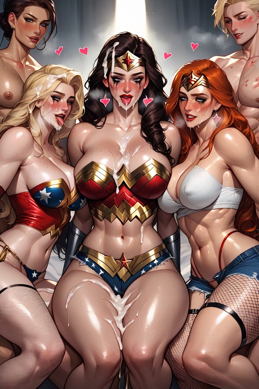 Wet Skin, Amazonian Women, Motion Lines Hentai AI Porn
