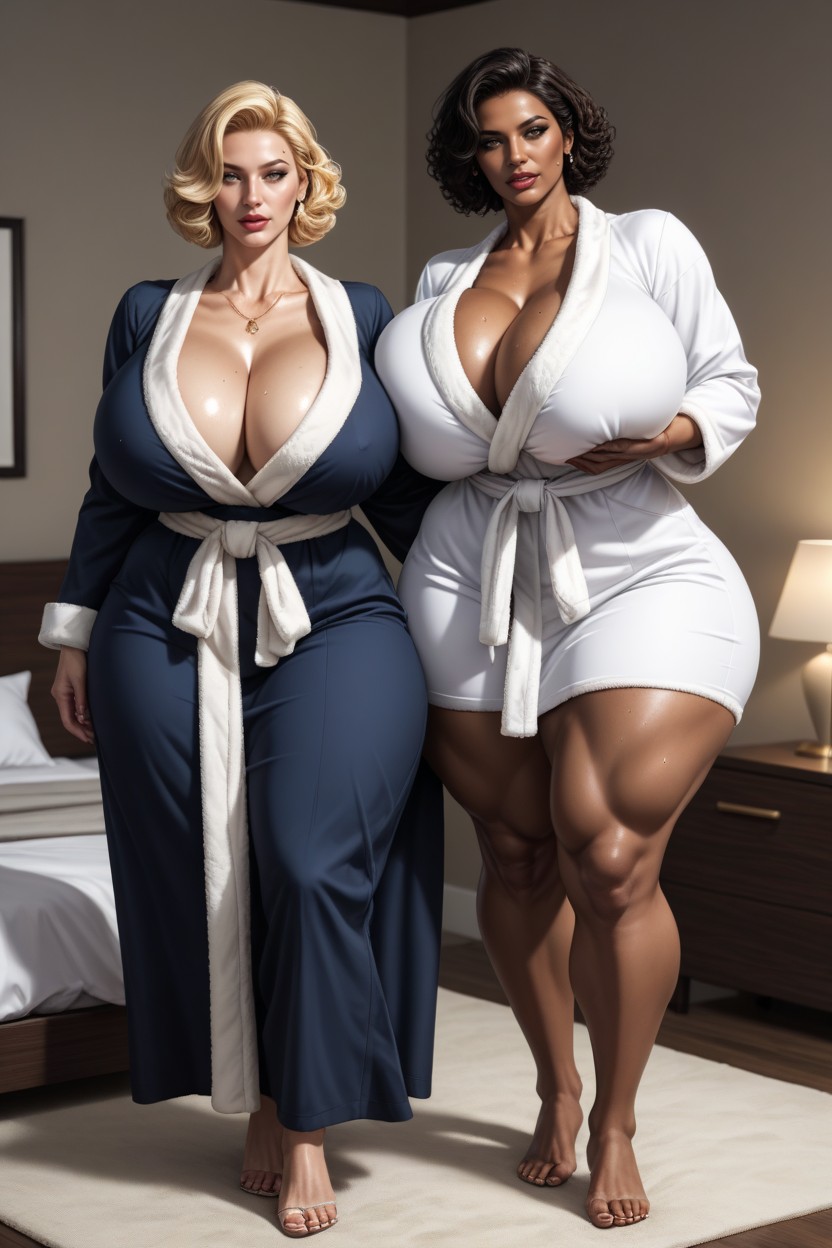 Dark Brown Skin, Curly, Wide Hips AI Porn
