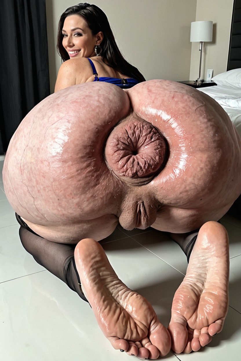 Curved Inward Feet, Hyper Filthy Anus, Normal Size Feet AI Porn