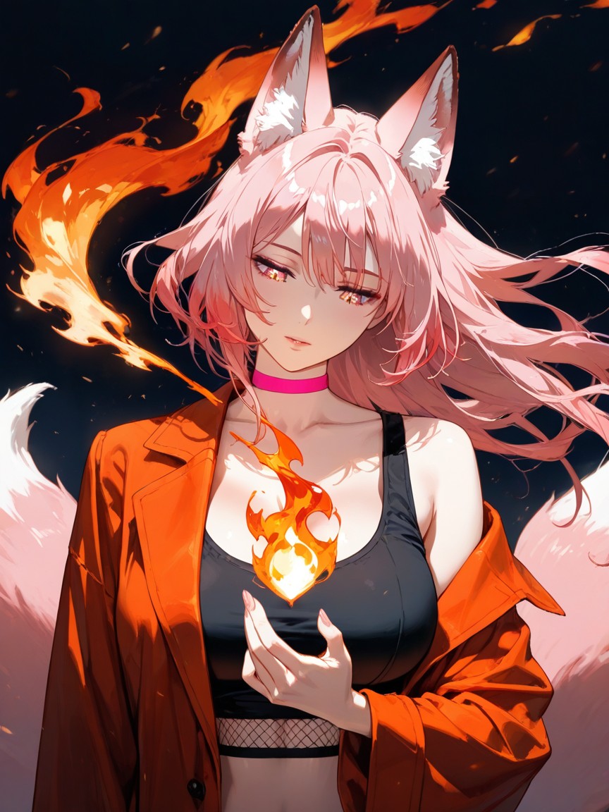 Hair In Face, High Resolution, Looking Down At Hand Hentai AI Porn