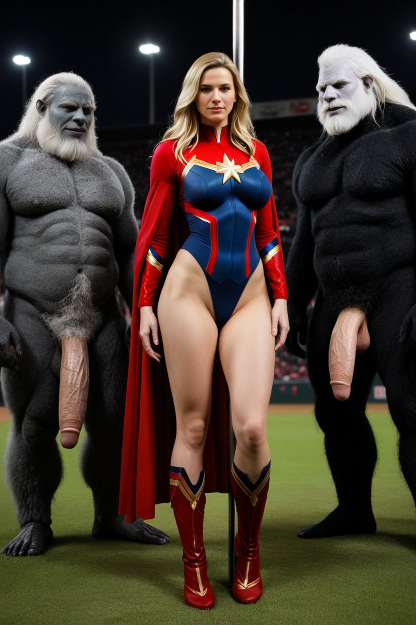 Waist Shot, Voluptuous Woman, Massive Hyper Cock AI Porn