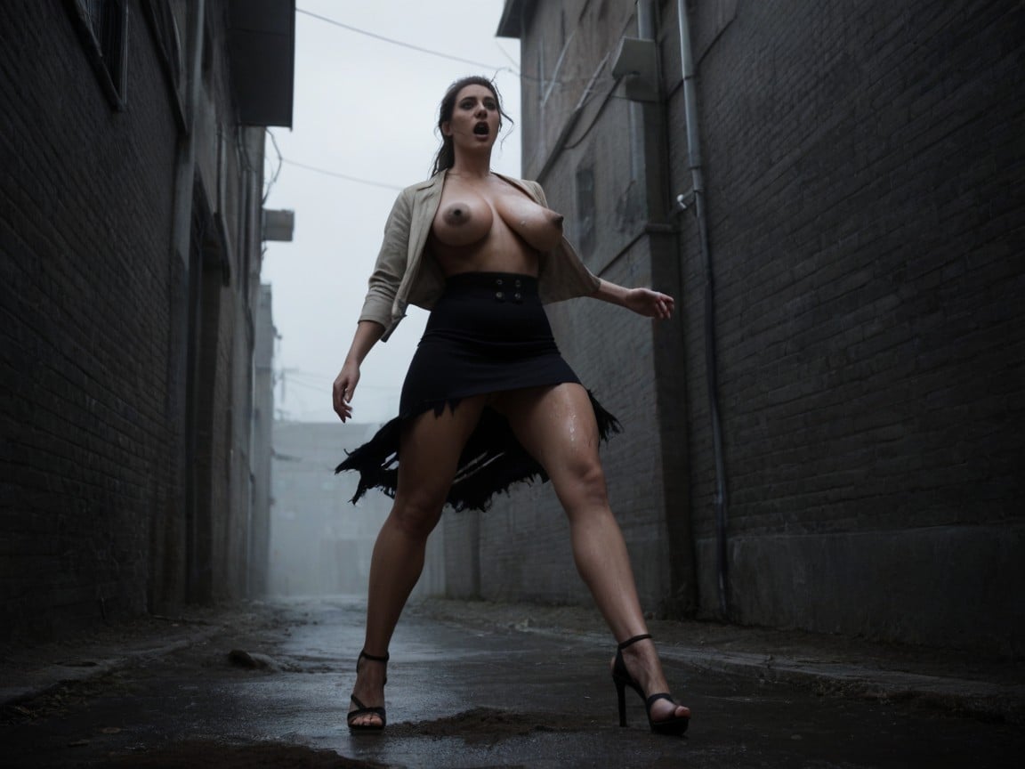 Scared, Backlit, Outdoors AI Porn