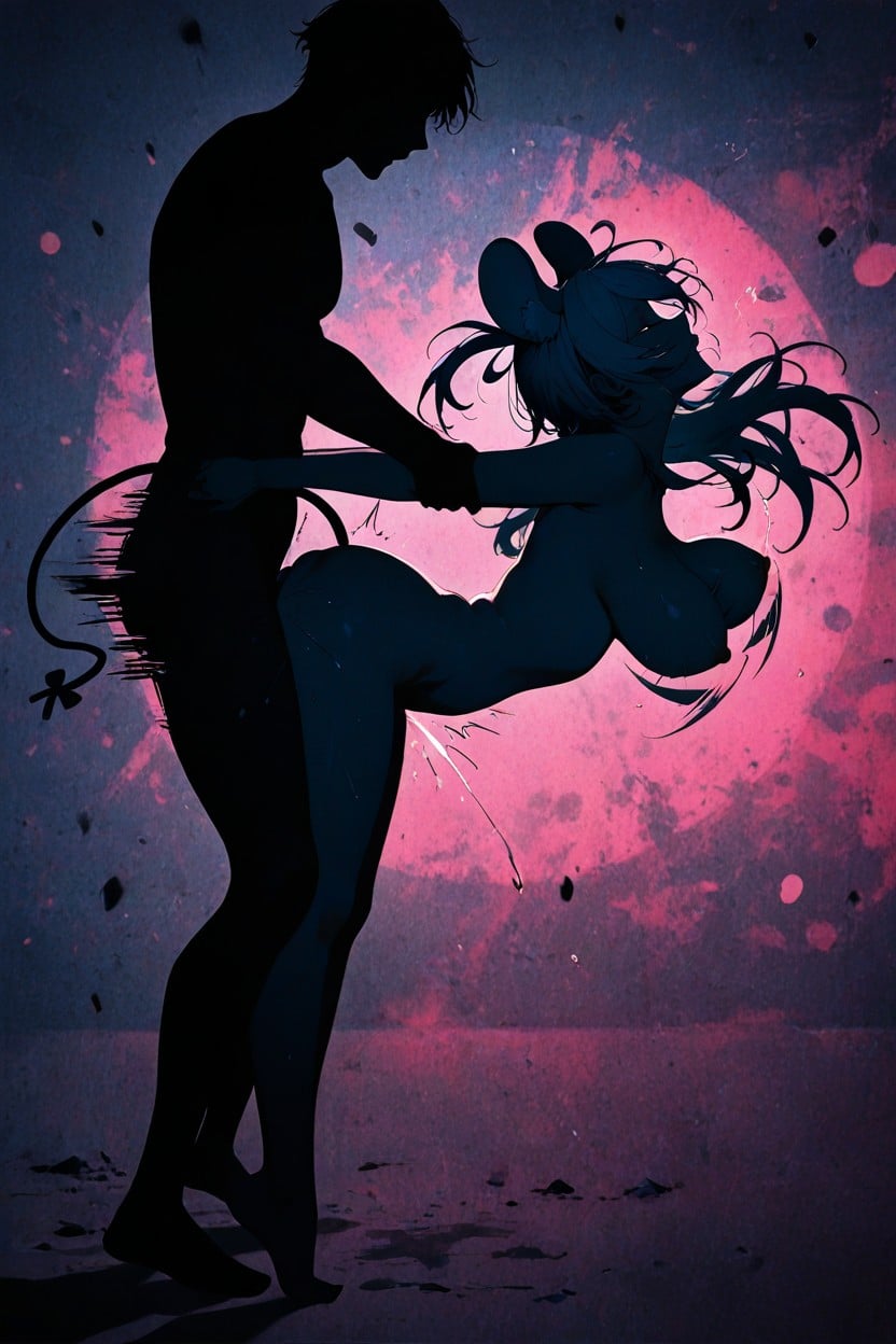 Erect Breasts, Side View, Nude Hentai AI Porn
