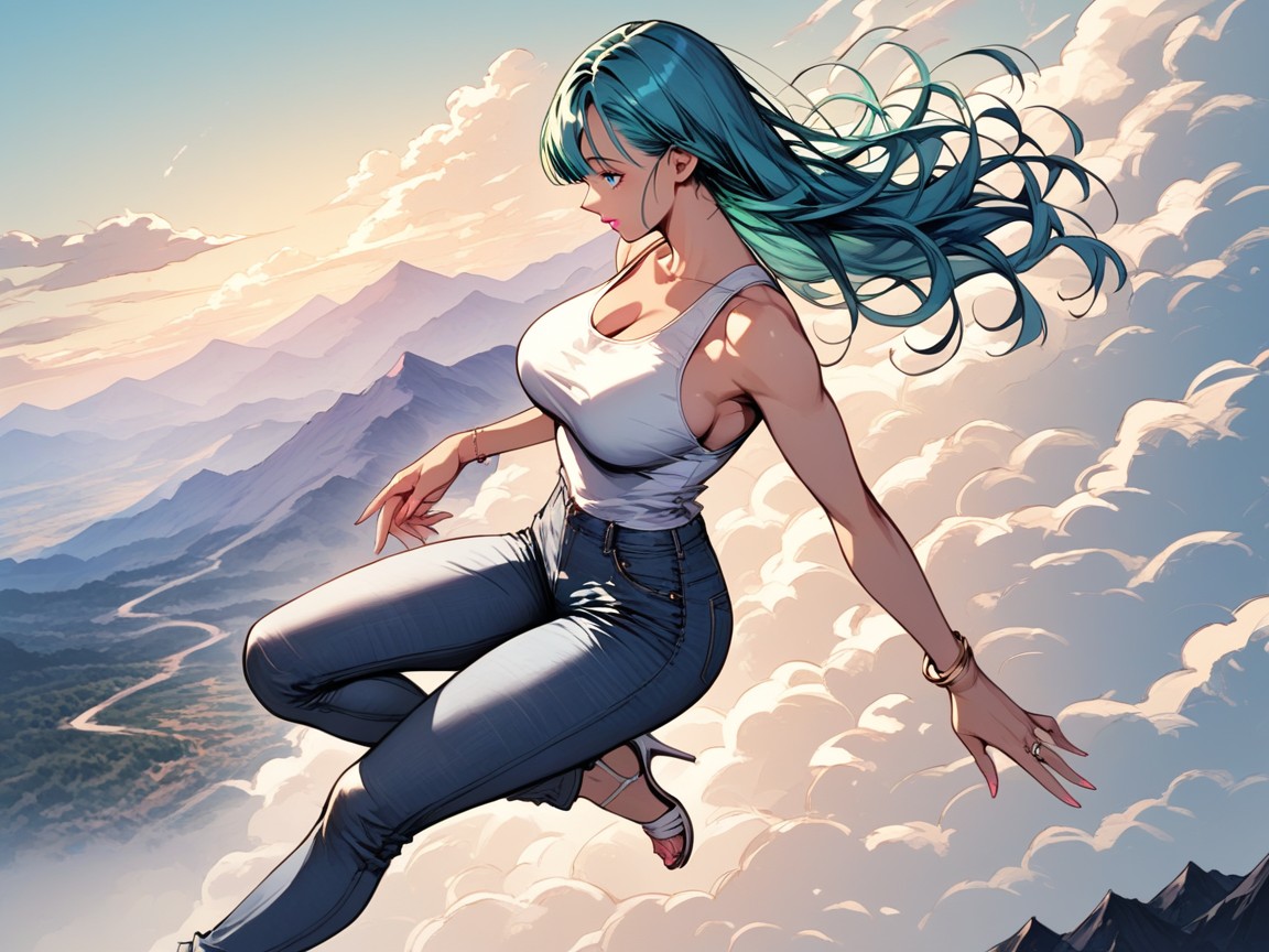 Pink Lipstick, Floating In The Air, Sunny Hentai AI Porn