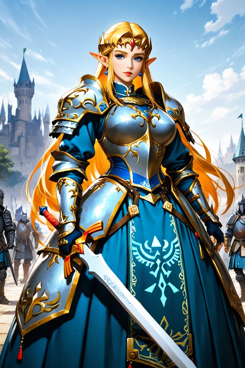 Royal Face, Wearing Armored Dress, Bust Shot Porno IA