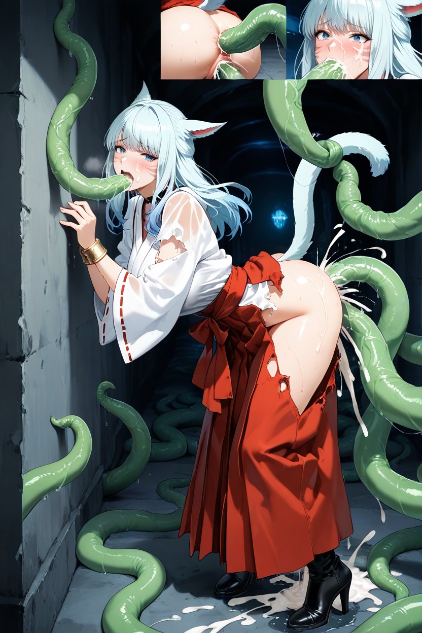 Anal, Thick Tentacles, Restrained By Tentacles Hentai AI Porn