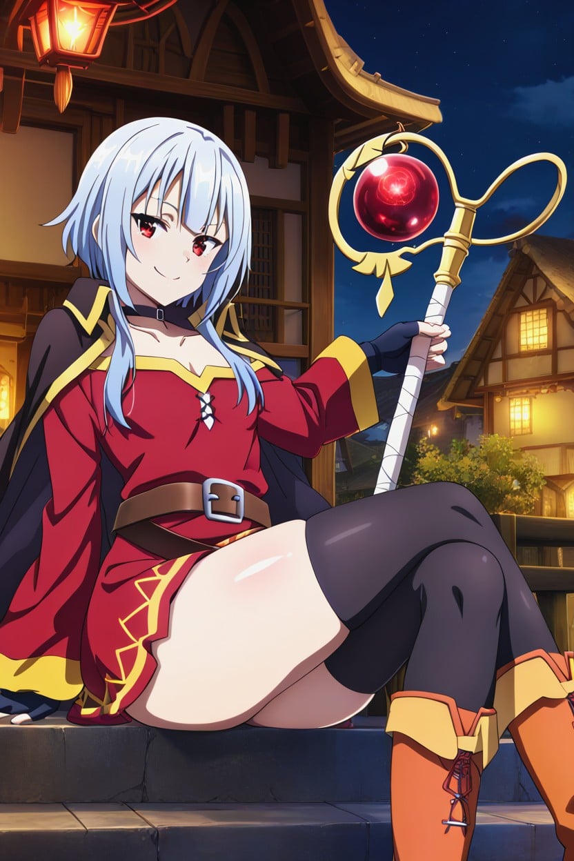Thick Thighs, Extremely Juicy Bubble Butt, Megumin From Konosuba Hentai AI Porn