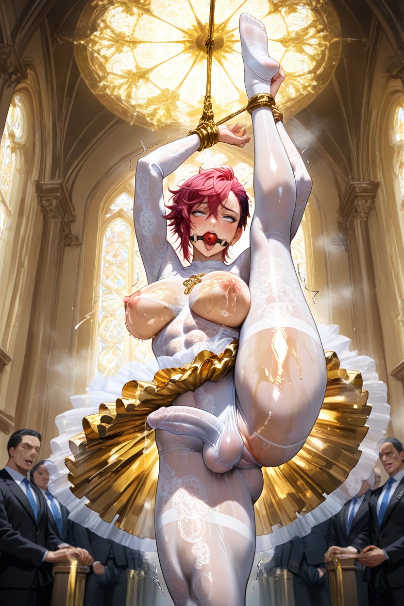 Oiled Skin, Showing Face, Ahegao Hentai AI Porn