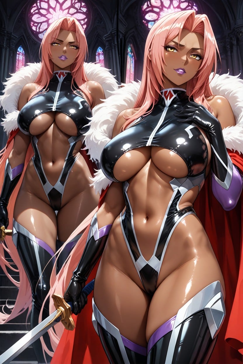 Dark Skin, High Waist Thong, Multiple Views Hentai AI Porn