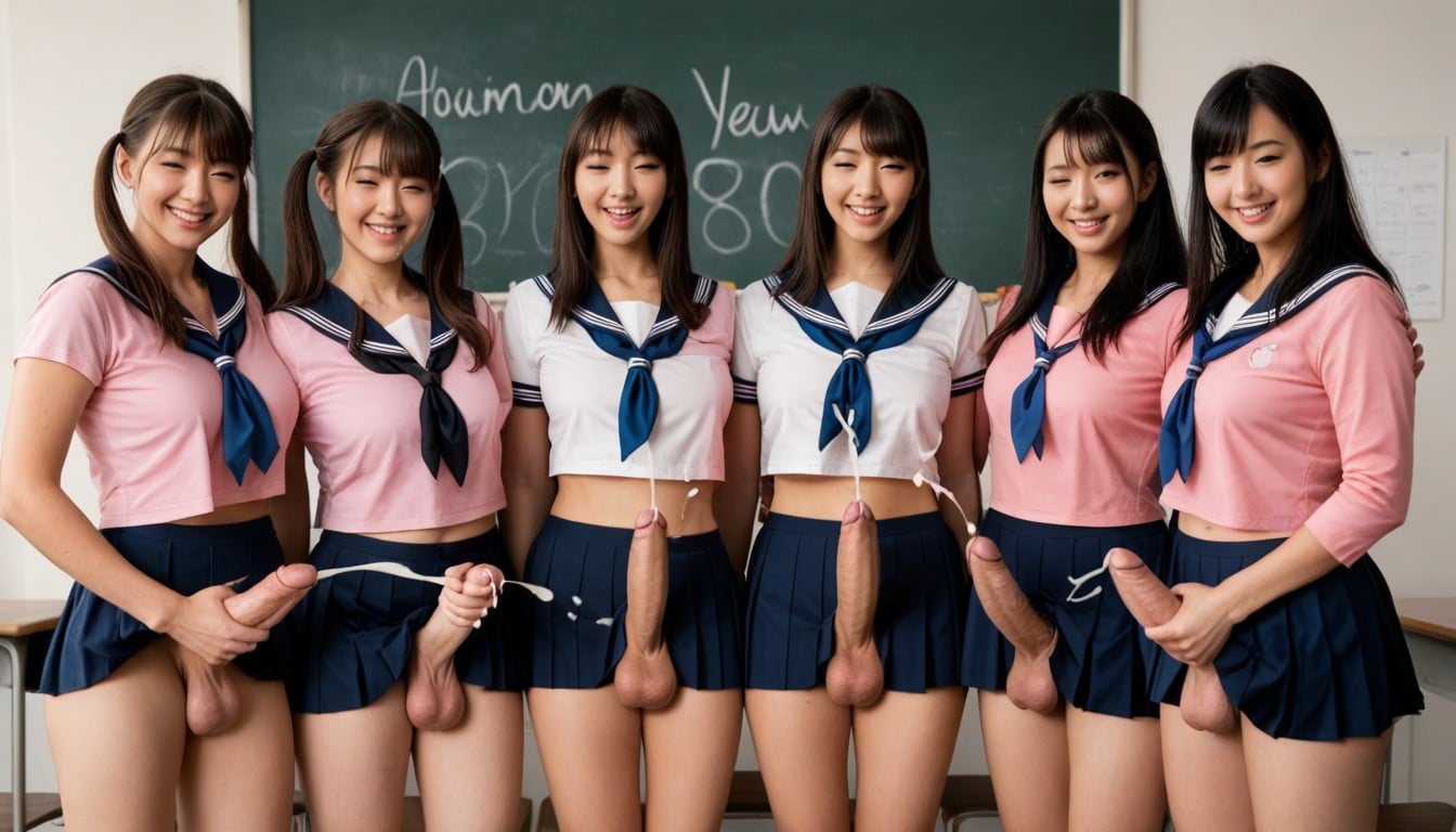 Pink Tshirt, Masturbation, Bangs Shemale AI Porn