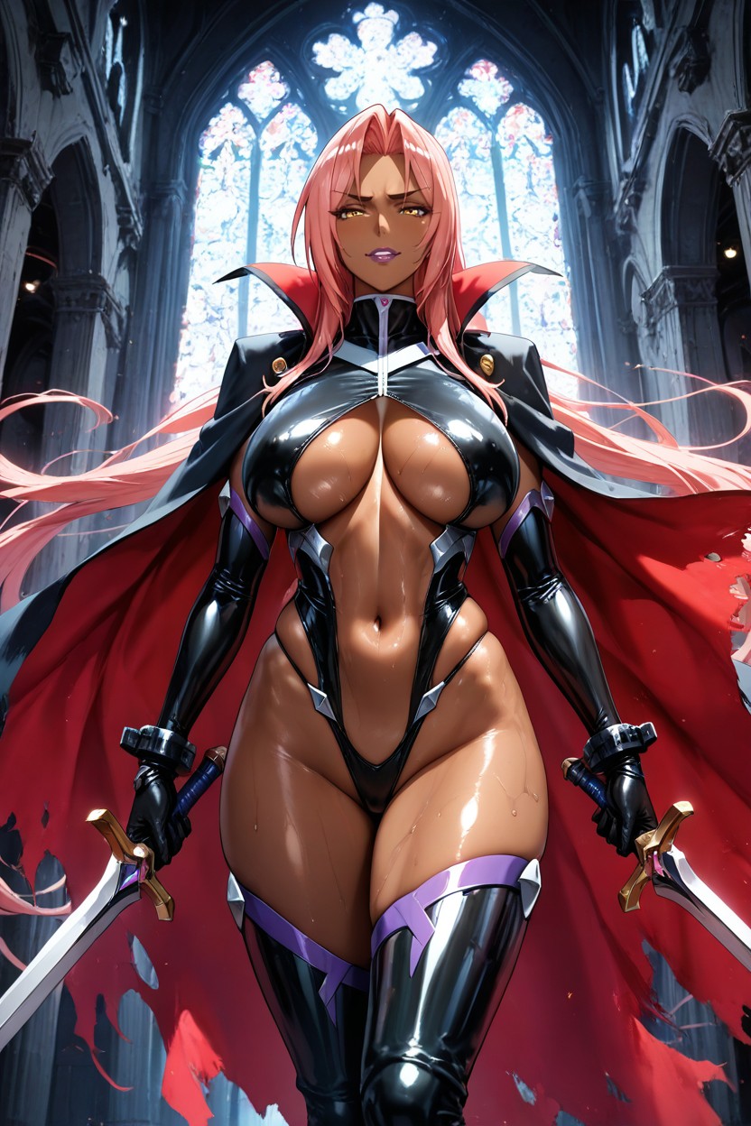 Feminine Walk, Thigh Boots, Bodysuit A Form-fitting Hentai AI Porn