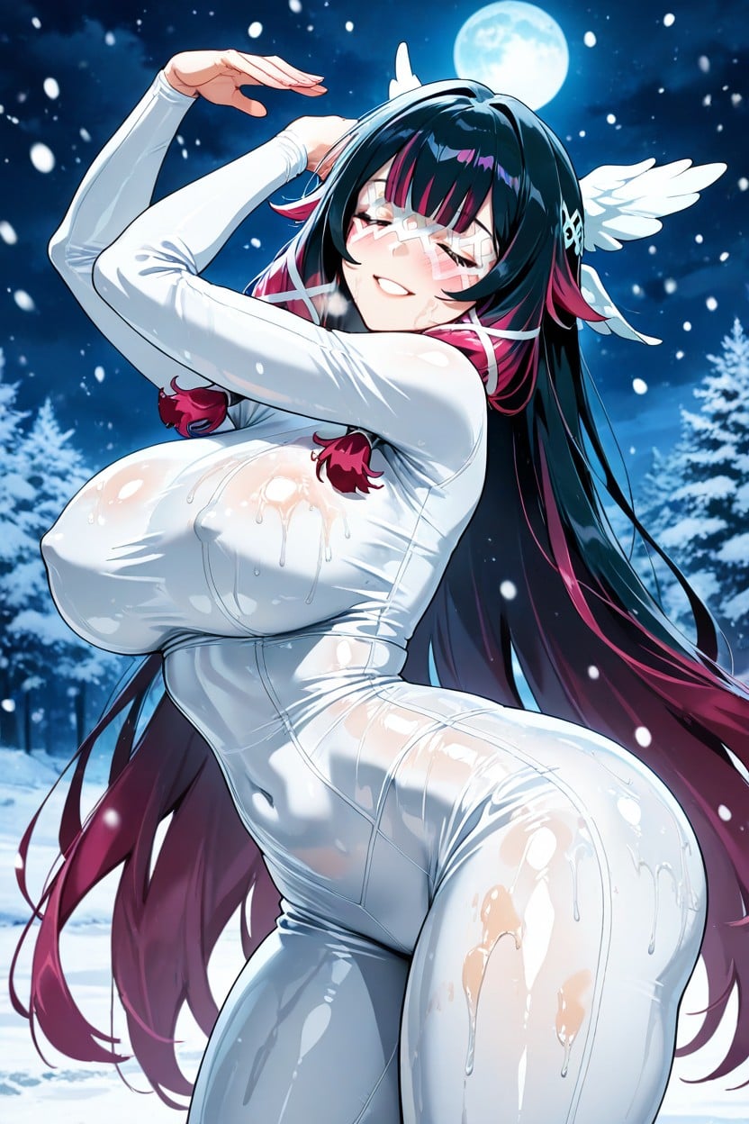 Erect Nipples, Heavy Breathing, Wearing Tight Hentai AI Porn