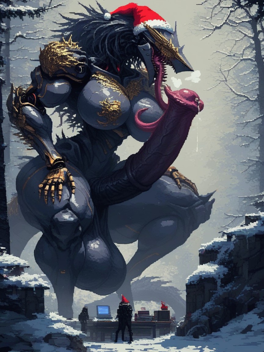 Robot Arms, Penis Bigger Than Body, Dark Shadows Furry AI Porn