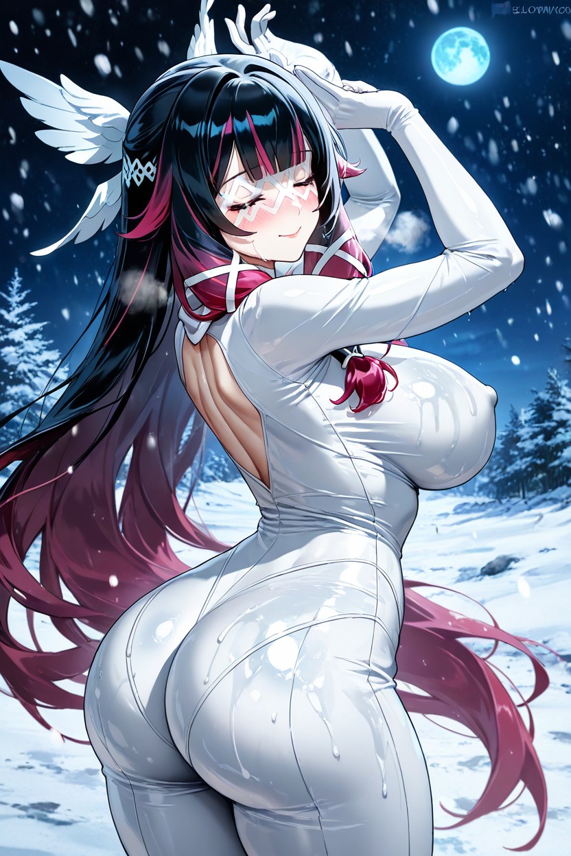 Original Suit, Thick Thighs, Blushing Cheeks Hentai AI Porn