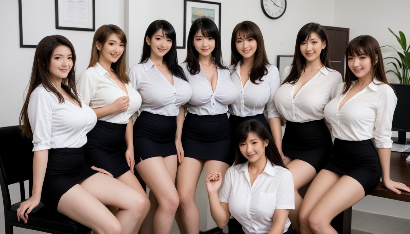 Beautiful Model Faces, Long Hair Wavy Hairs, Smile AI Porn
